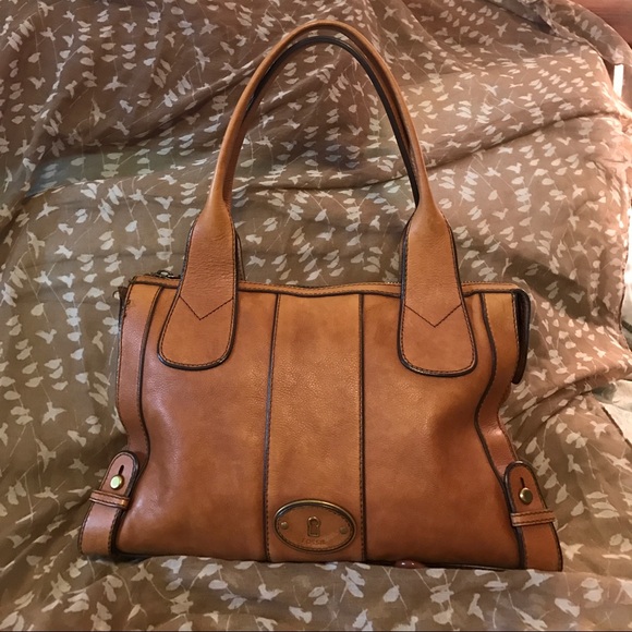 Fossil leather handbag