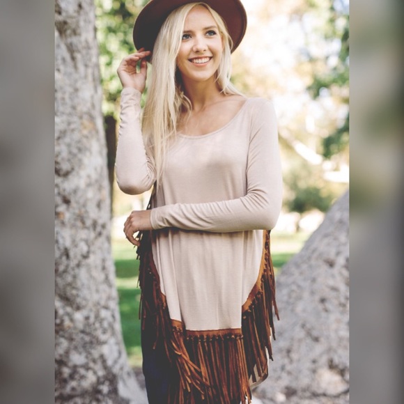 The Nashville Suede Fringe Tunic - Picture 4 of 4