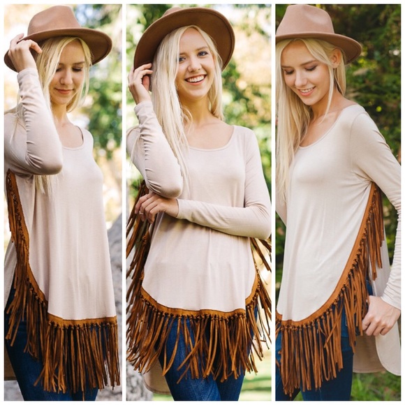 The Nashville Suede Fringe Tunic - Picture 2 of 4
