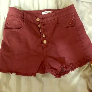 Charlotte Russe burgundy shorts