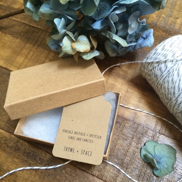 Handmade ⚓️ Anchor Earrings Blue Silver + Brass - Picture 2 of 2