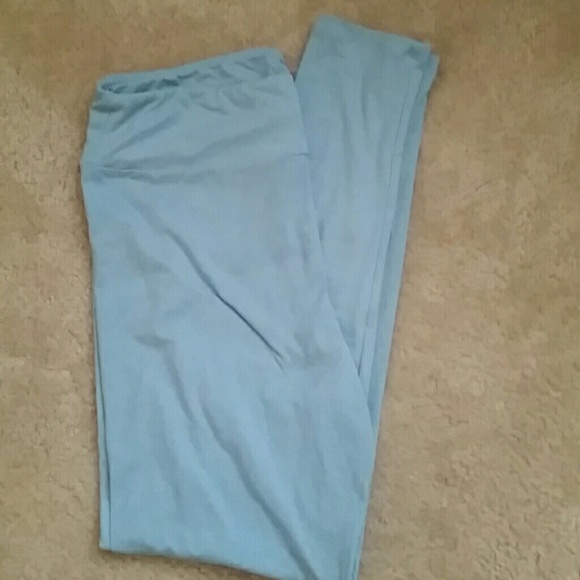 LuLaRoe TC heathered blue leggings