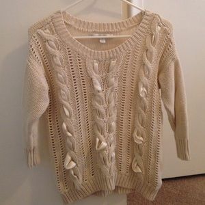 Lauren Conrad Ribbon Cable Knit Sweater