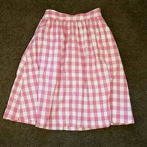 Checkered Midi Skirt