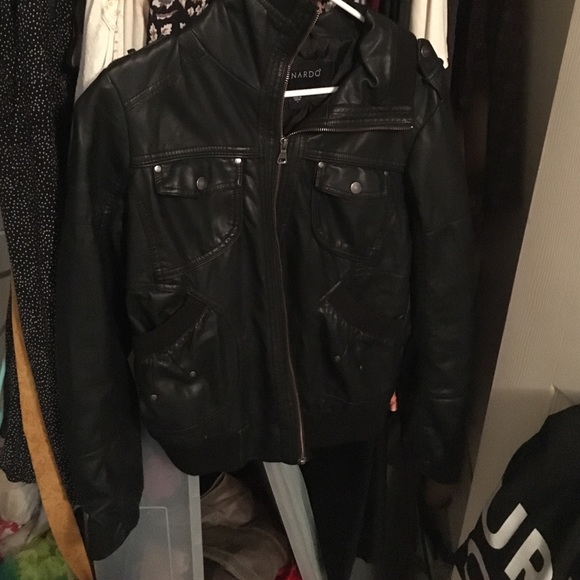 Faux leather jacket
