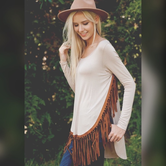 The Nashville Suede Fringe Tunic - Picture 3 of 4