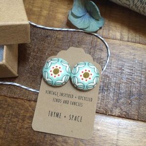 Cute as a Button! Fabric Covered Button Earrings