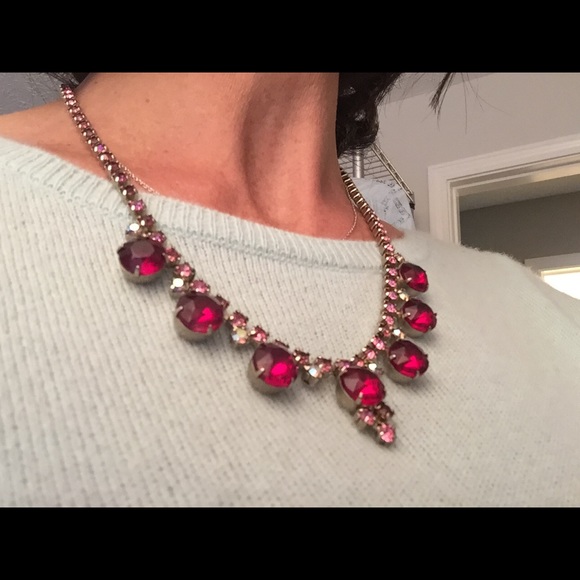 Vintage Red & Pink Stone Necklace