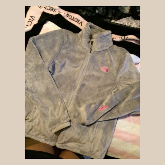Pink / Grey Breast Cancer NorthFace Jacket! "Rare"