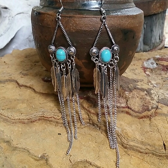Long Dangle Boho Earrings - Picture 2 of 2