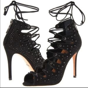 SCHUTZ Arieli size 8 black lace up sandals