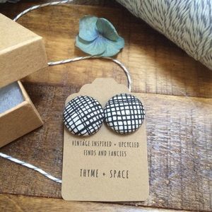 Cute as a Button! Fabric Covered Button Earrings
