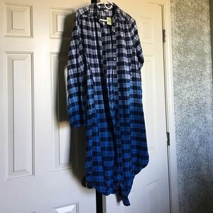 Long Blue Flannel