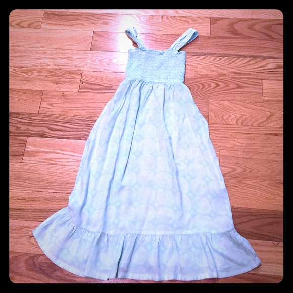 Light green little girls flowy dress