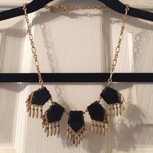 J Crew black and gold necklace