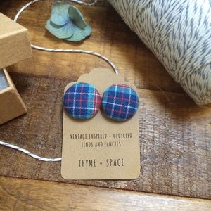 Cute as a Button! Fabric Covered Button Earrings