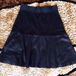 Black suede-like skirt from cabi