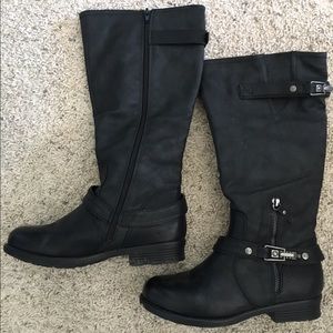 Tall black boots