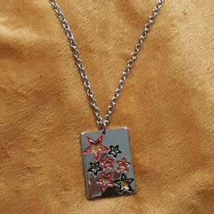 CLOSET CLEARANCE! NWT Star Dog Tag Style Necklace