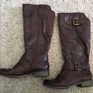 Tall brown boots