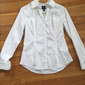 White Formal Dress Blouse
