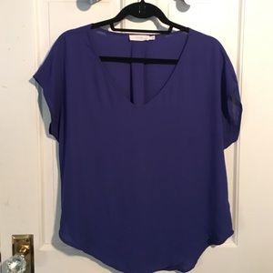 NWOT Navy Nordstrom short sleeve blouse