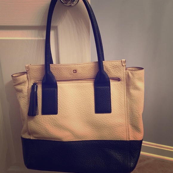Kate spade cream and blue tote