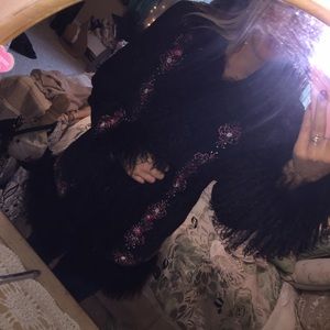 Black Suede Winter Coat