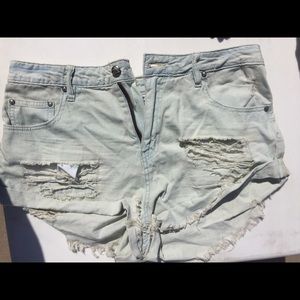 white washed Jean shorts