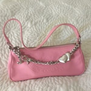 JUICY COUTURE Pink Mini Bagutte,short strap