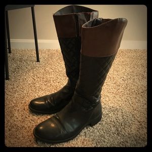Black and Brown Riding Boots-Well Loved
