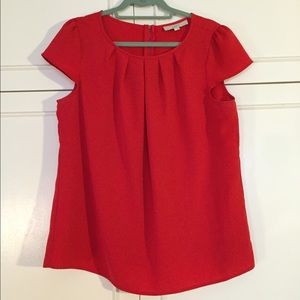 Loft Dressy Tee bright red, L, zip back
