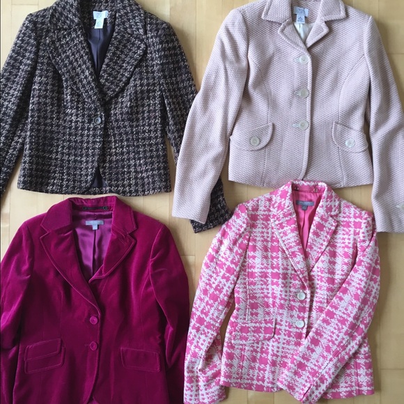 4 lightly used fall blazers. Ann Taylor; 0P to 2P