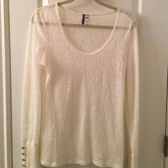 Cream top by BKE