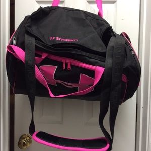 Beautiful black & pink under Armour workout bag