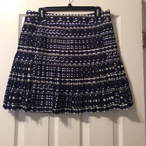 J crew pleated mini skirt- size 6