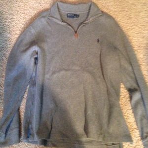 Gray Polo quarter zip