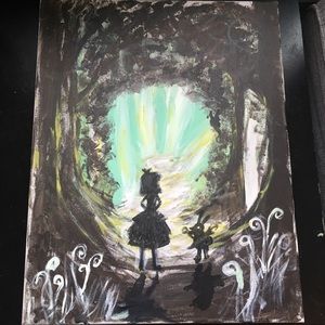 Hand painted piece by Kendra Deville