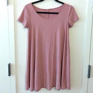 Dark nude/ pink T-shirt dress