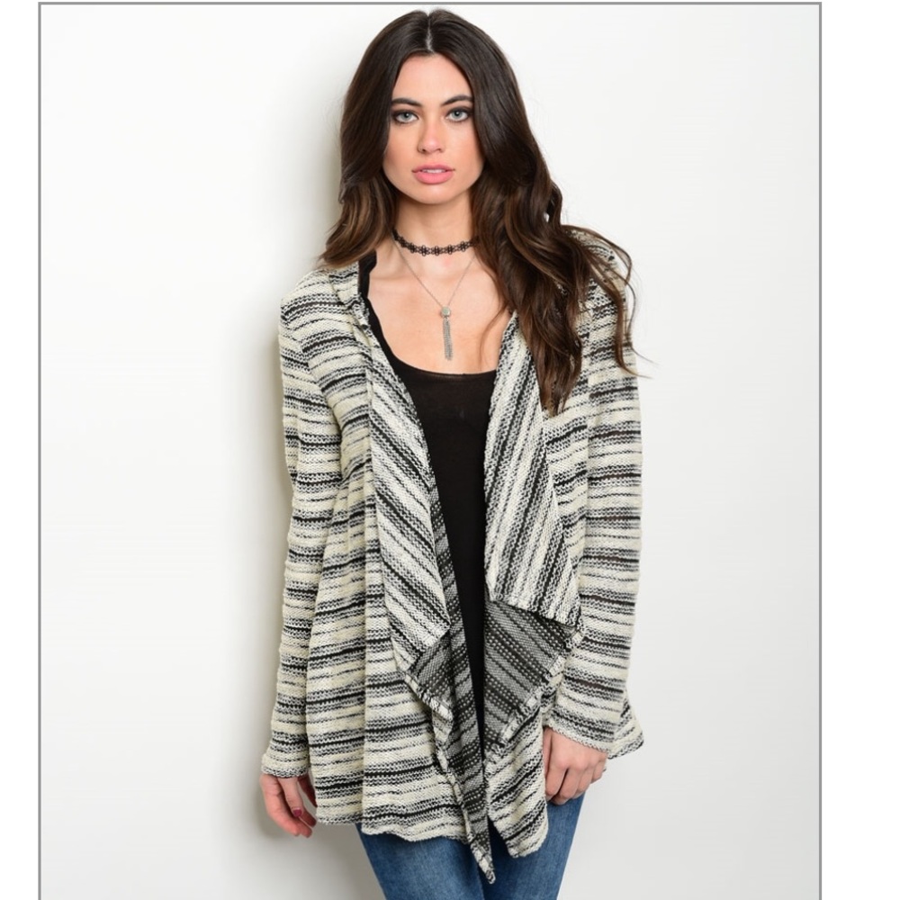 Woven Hooded Sweater