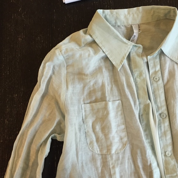 Never worn sea green button down