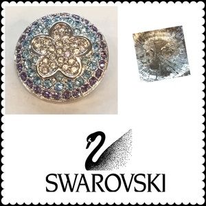 Swarovski Crystal Flower Brooch