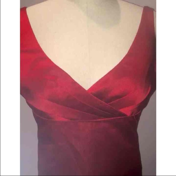Classy & Classic Style Formal Dress in Red Satin