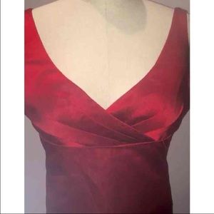 Classy & Classic Style Formal Dress in Red Satin