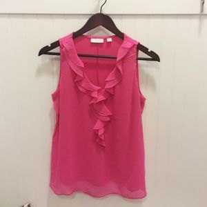 Perfect Ruffled Hot Pink Blouse
