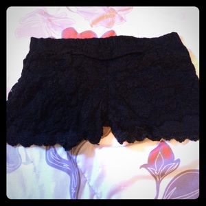 black lace short shorts