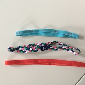 Bundle of UA and Nike headbands