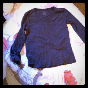 grey long sleeve v neck