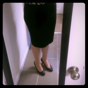 Classic black work skirt