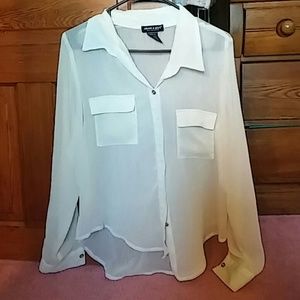 White see through blouse